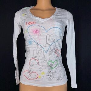 dELiA*s White Graphic Tee